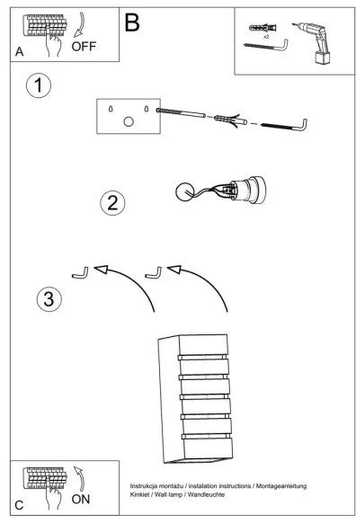 Aplică perete SAMIR 1xE27/60W/230V alb