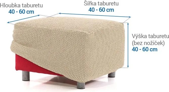 Nueva Textura Huse care se întind foarte bine NIAGARA smântânii taburet (40 - 60 cm)