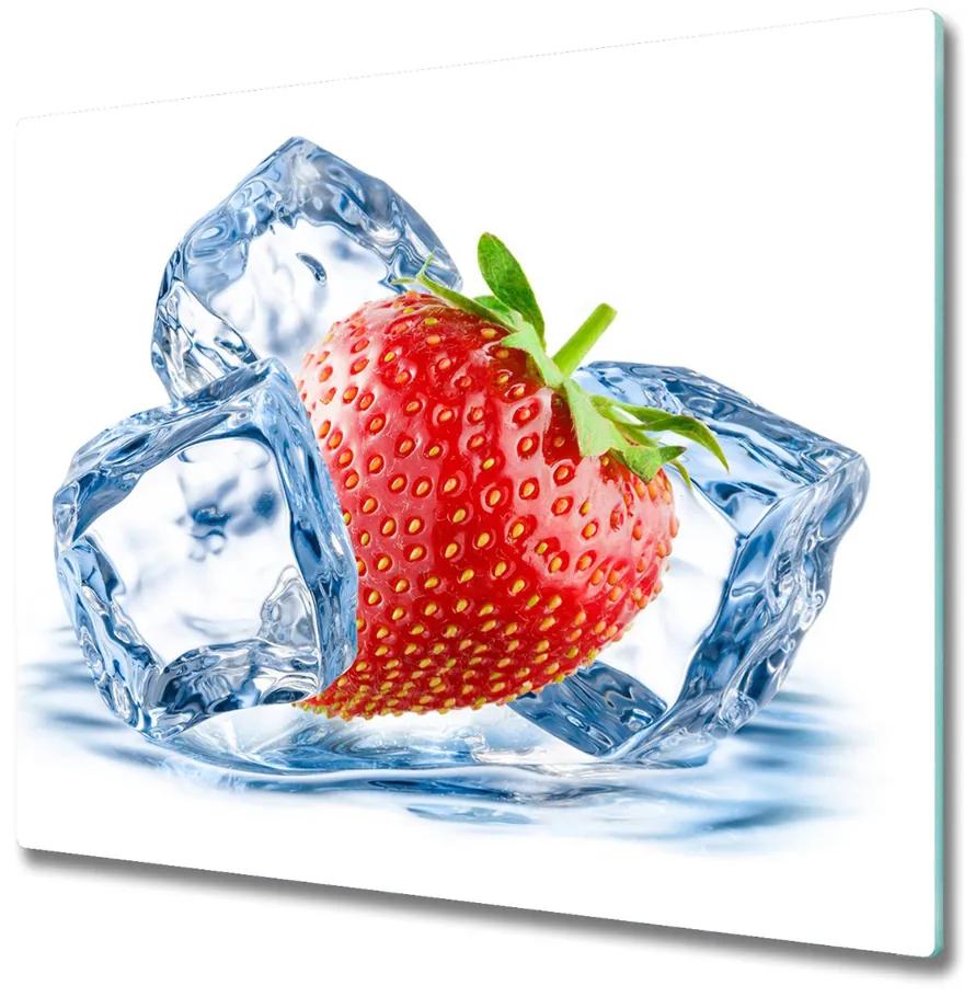 Tocator din sticla Căpșuni cu gheață