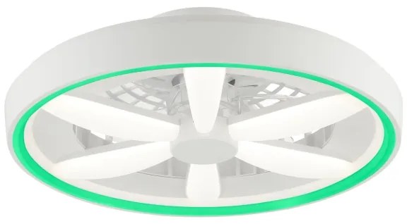 Ventilator LED RGBW de tavan cu lumină Brilliant GAIANO LED/48W/230V alb + telecomandă