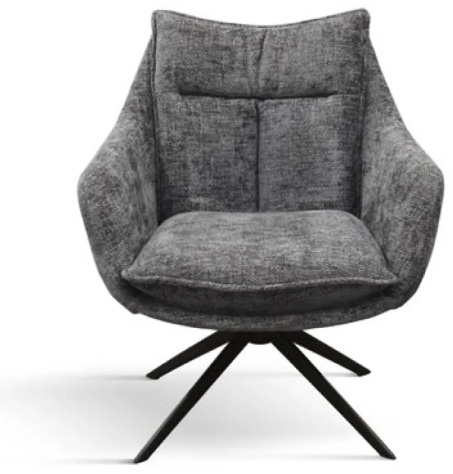 Fotoliu Magnum, structura metalica, din tesatura - NEGRU
