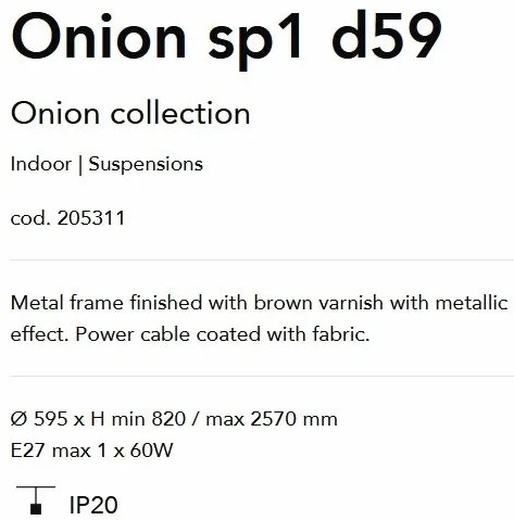 Pendul/ Lustra suspendata design modern ONION SP1 D59