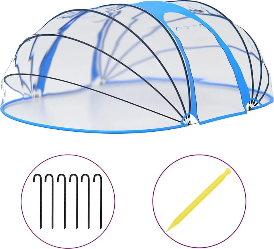 vidaXL Cupolă pentru piscină, 530x410x210 cm, oval