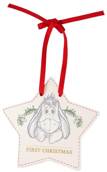 Placuta din lemn First Christmas Eeyore - Disney Magical Beginnings
