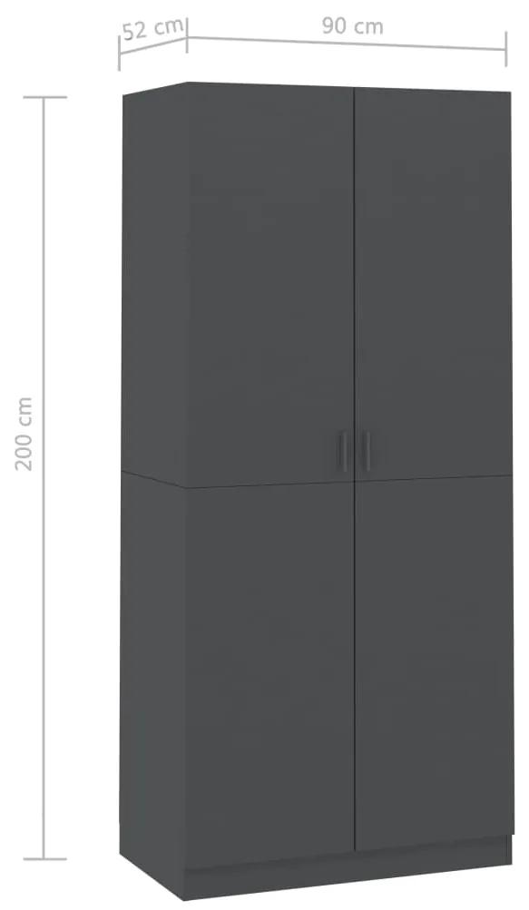 Sifonier, gri, 90x52x200 cm, PAL Gri, 1