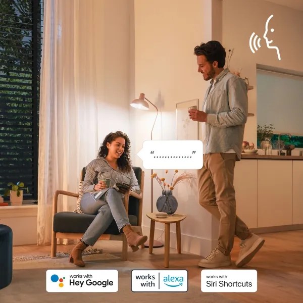 Set de 3 becuri LED RGB dimabile Philips SMART C37, soclu E14/4,9W/230V, 2200-6500K