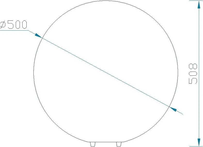 Lampa decorativa de exterior diametru 50cm AVORIAZ IP65