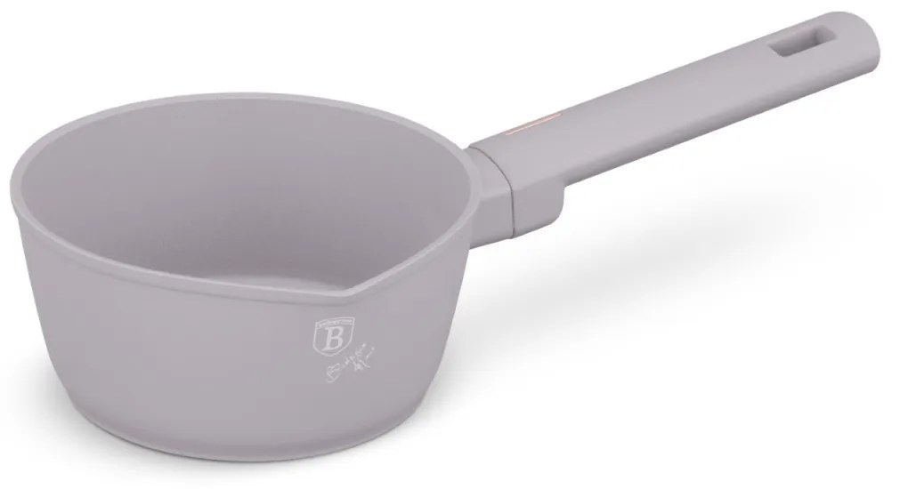 Oală pentru sos 16 cm, 1.2 L Berlinger Haus Taupe Collection BH 8087, cu strat antiaderent titan, ideală pentru încălzire și rețete rapide