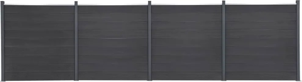 vidaXL Set panouri pentru gard, gri, 699x186 cm, WPC