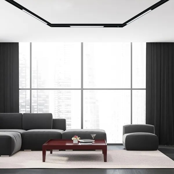 Corp de iluminat LED pentru sistem pe șine MAGNETIC TRACK 1xLED/12W/48V