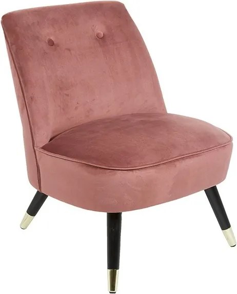 Fotoliu design clasic cu tapiterie din catifea Lena, coral 52584 SAP