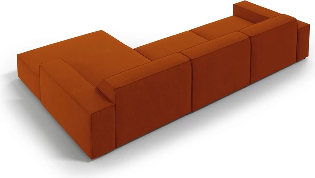 Coltar dreapta 4 locuri, Jodie, Micadoni Home, BL, 284x166x70 cm, poliester, caramiziu