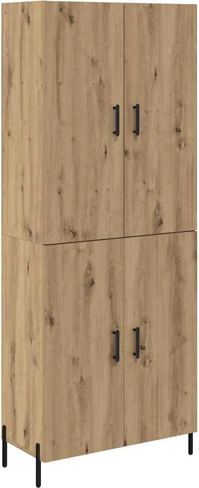 vidaXL Bufet Stejar Artizanal 69,5 x 34 x 180 cm Lemn compozit