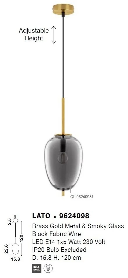 Lustra/Pendul design modern LATO D-15,8cm