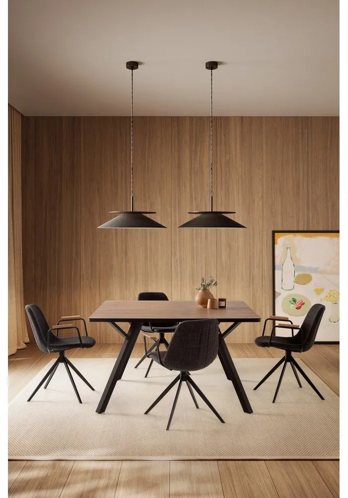 Scaune de dining negre 2 buc. Tali – Marckeric