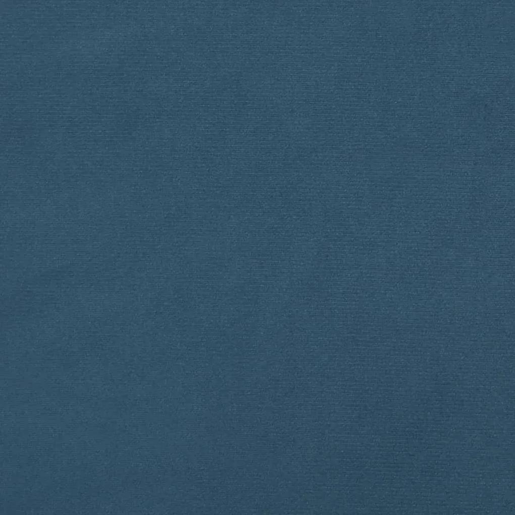 Cadru de pat box spring, albastru inchis, 160x200 cm, catifea Albastru inchis, 35 cm, 160 x 200 cm