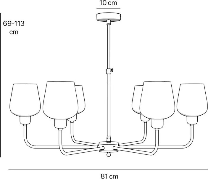 Candelabru design italian din alama si sticla Talis