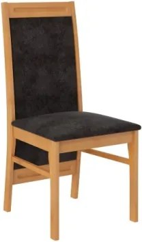 Scaun tapitat, din lemn, K16, ADRK Furniture (Culoare: Nuc inchis)