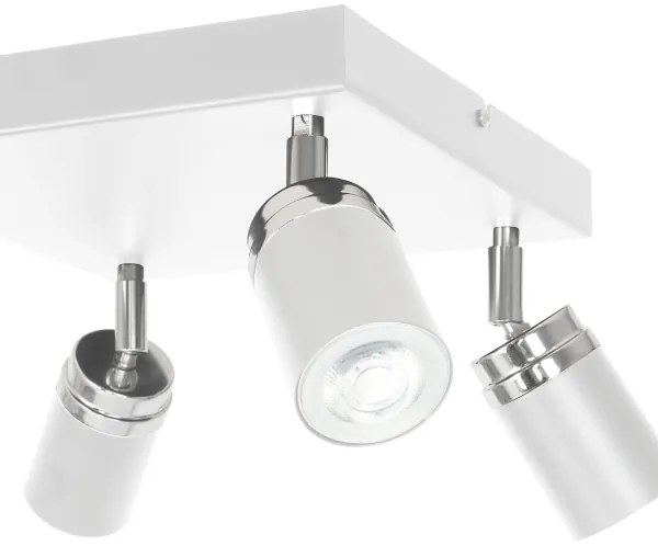 Spot RENO 4xGU10/60W/230V alb/crom