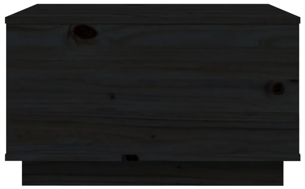Masuta de cafea, negru, 60x50x35 cm, lemn masiv de pin