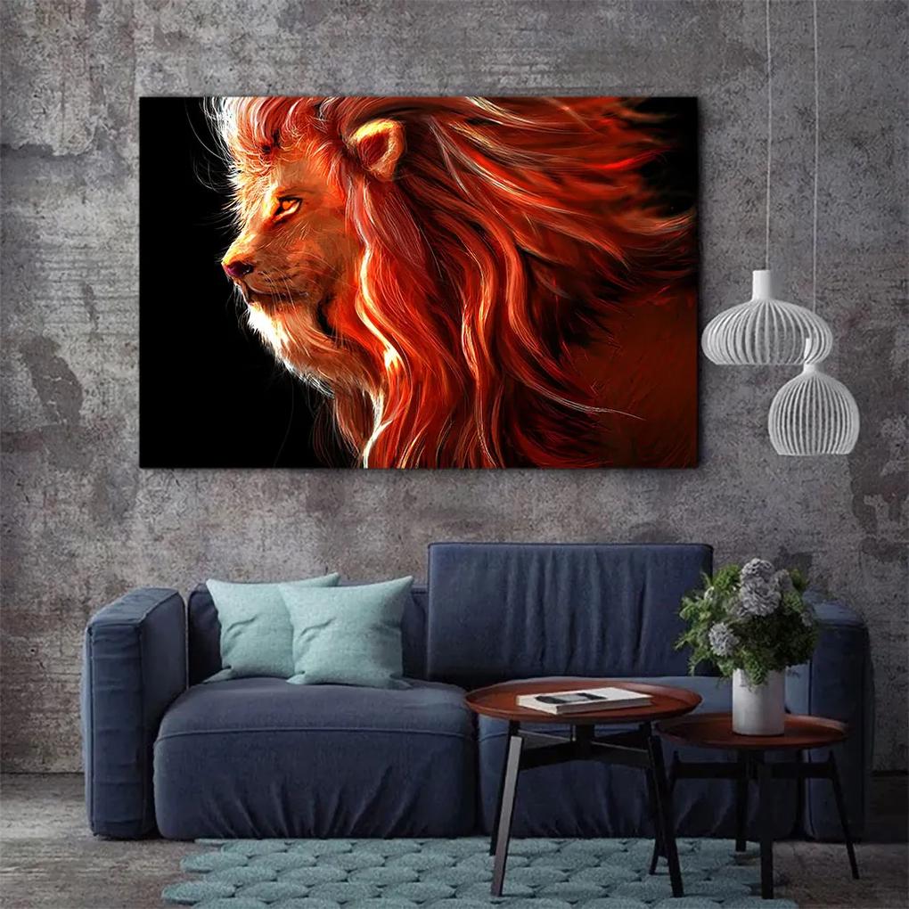 Tablou Canvas - Lion creativ 50 x 80 cm