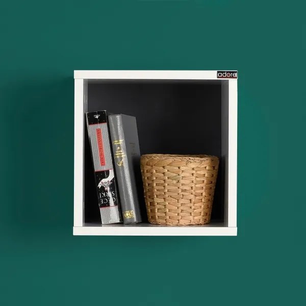 Raft de perete 33x33 cm alb