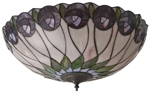 Endon 64173 - Plafonieră Tiffany HUTCHINSON, 2xE27/60W/230V, Ø 50 cm