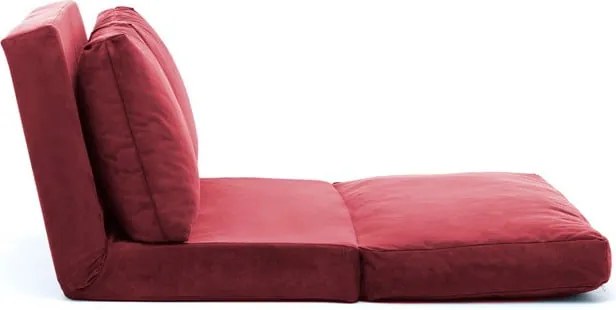 Canapea burgundy extensibilă 120 cm Taida – Balcab Home