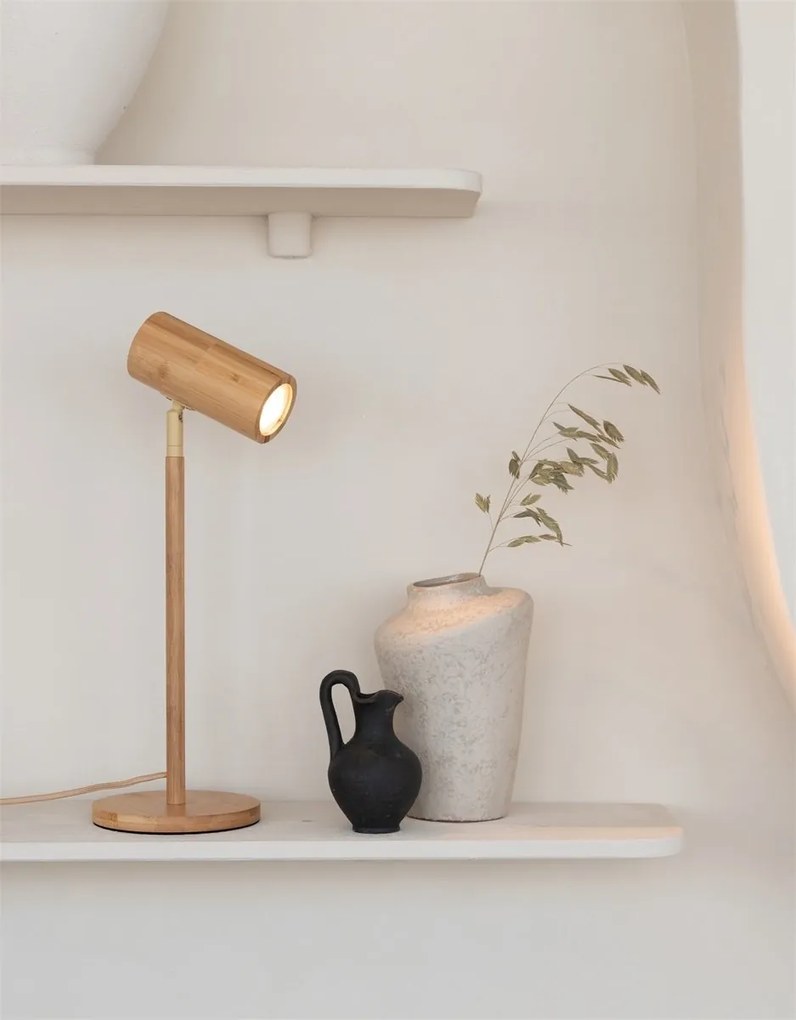 Lampa de masa Eco din Bambus Java GU10, natural