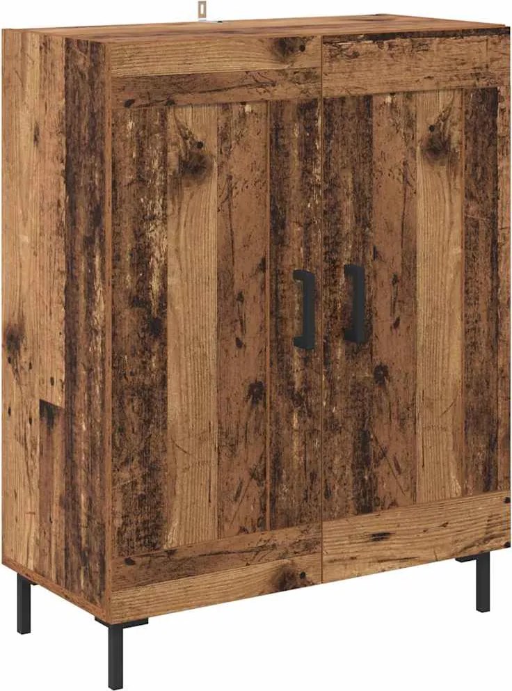 vidaXL Bufet Lemn Vechi 69,5 x 34 x 90 cm Lemn Ingineresc și Fier