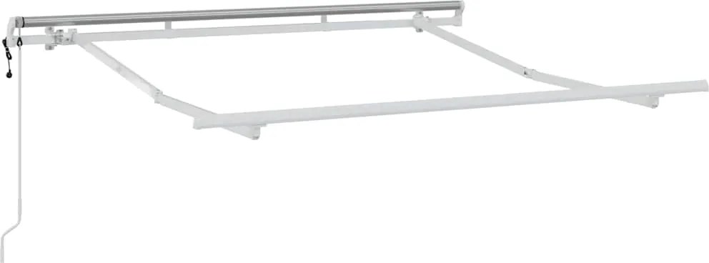 vidaXL Cadru de copertină Alb 2,5 x 2 m Metal