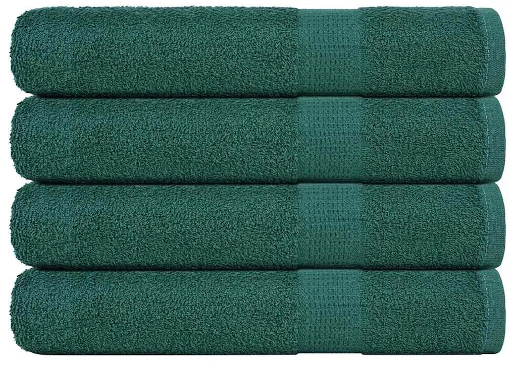 vidaXL Prosoape pentru saună 4 buc Verde 80x200cm 360 g/m² 100% bumbac