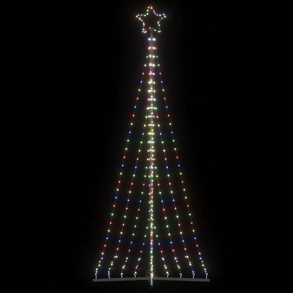 vidaXL Pom de Crăciun LED 447 LED-uri colorate 249 cm