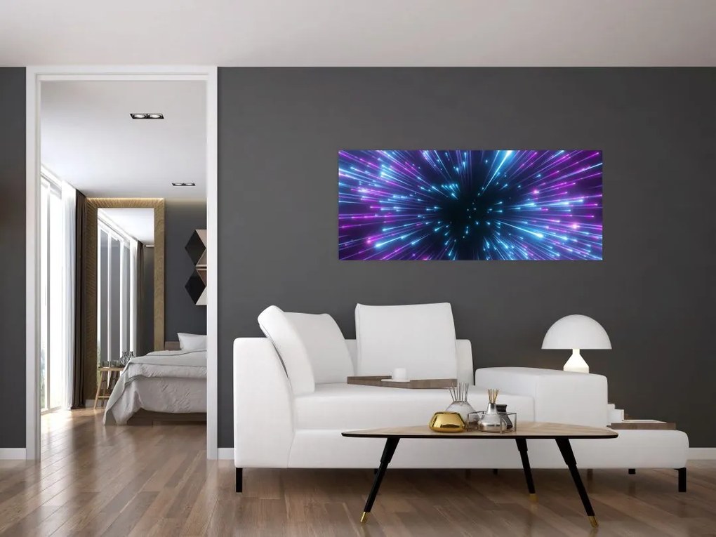 Tablou - Spațiu neon (120x50 cm)