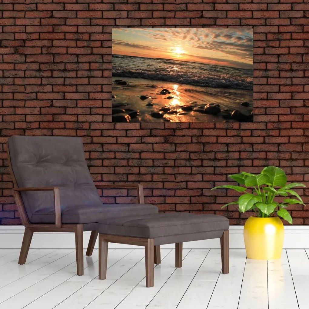 Tablou - Apus de soare, ocean (90x60 cm)