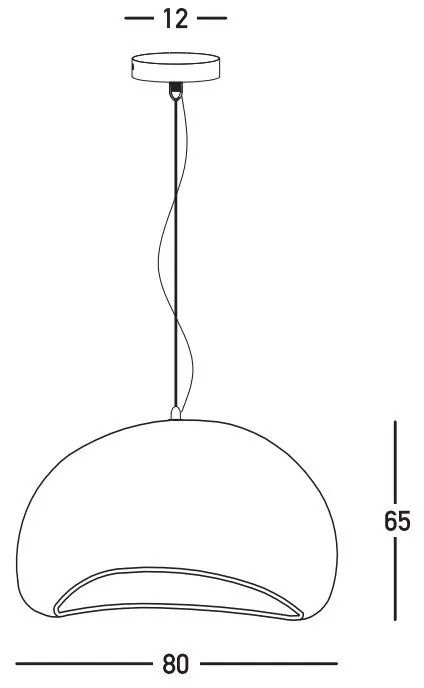 Lustra/Pendul design modern decorativ FIBERGLASS 80cm