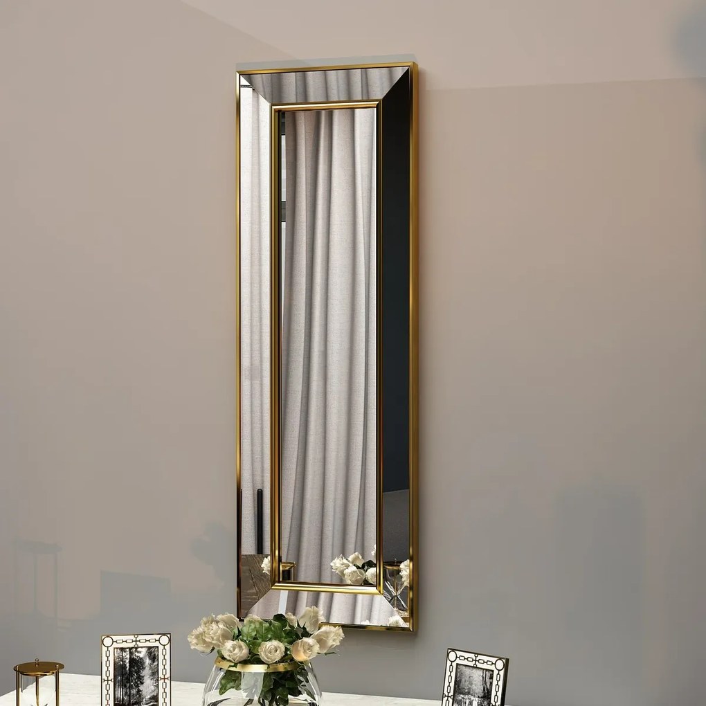 Oglindă Carlos Gold 30 x 90 cm