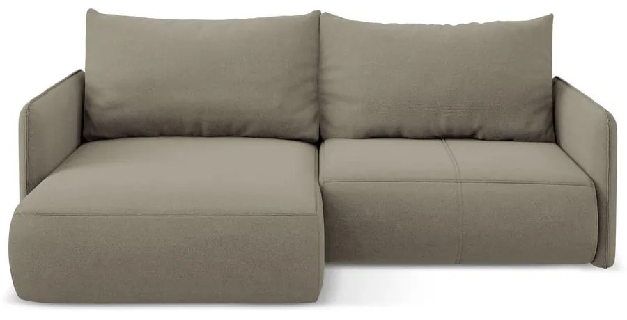 Colțar bej extensibil/cu spațiu de depozitare (cu colț pe partea stângă) Nanea – Makamii