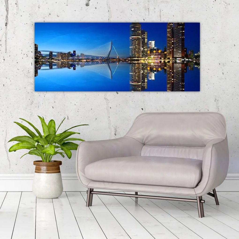 Tablou - Rotterdam nocturn (120x50 cm)