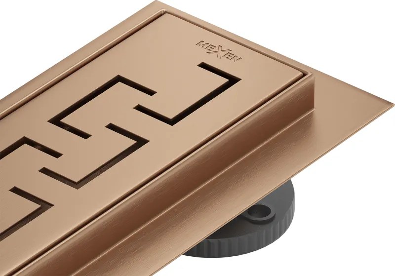 Mexen Flat 360° M15 scurgere liniară rotativă 90 cm, cupru periat - 1C24090-40