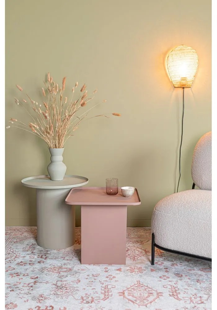 Măsuță auxiliară rotundă din metal ø 45,5 cm Sverre – White Label