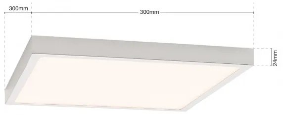 Plafoniera LED moderna design slim Lero 30x30cm aluminiu mat