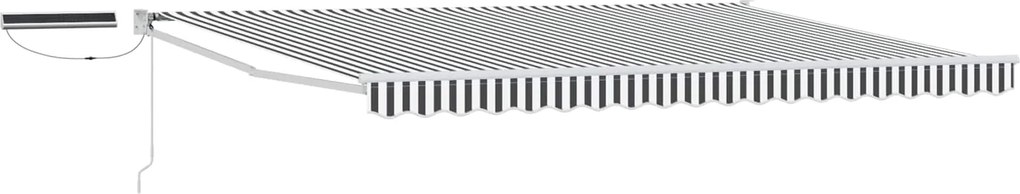 vidaXL Cort electric retractabil Antracit și Alb 4 × 3 m