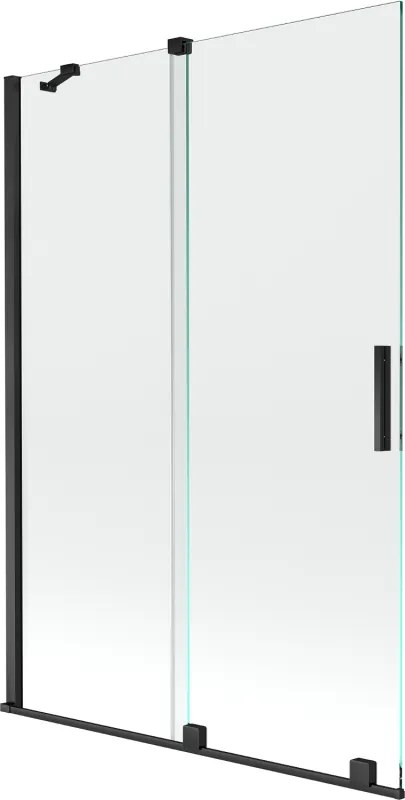 Mexen Velar paravan de duș 2-panouri glisante 120 x 150 cm, transparent, negru - 896-120-000-01-70