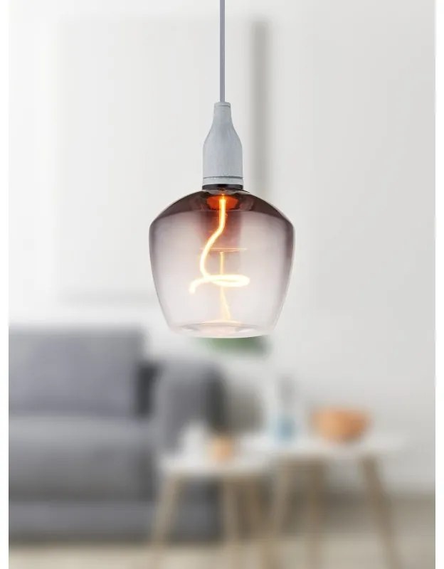 Bec decorativ fumuriu LED E27 4W 140lm 1800K