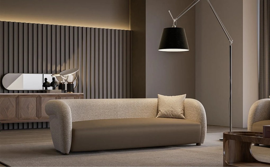 Canapea lemn masiv Carabella, 250 × 80 × 100 cm
