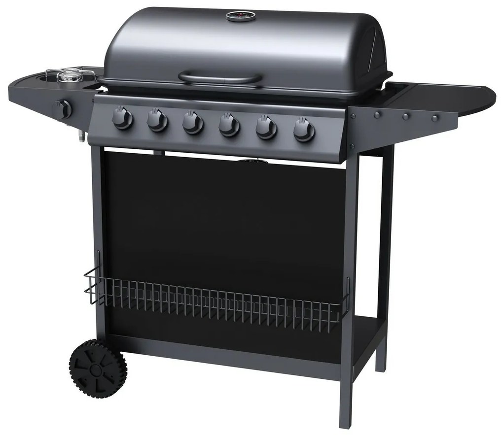 Tepro 3309 Grătar cu gaz Hampton 6, 6 arzătoare,123 x 55 x 98 cm
