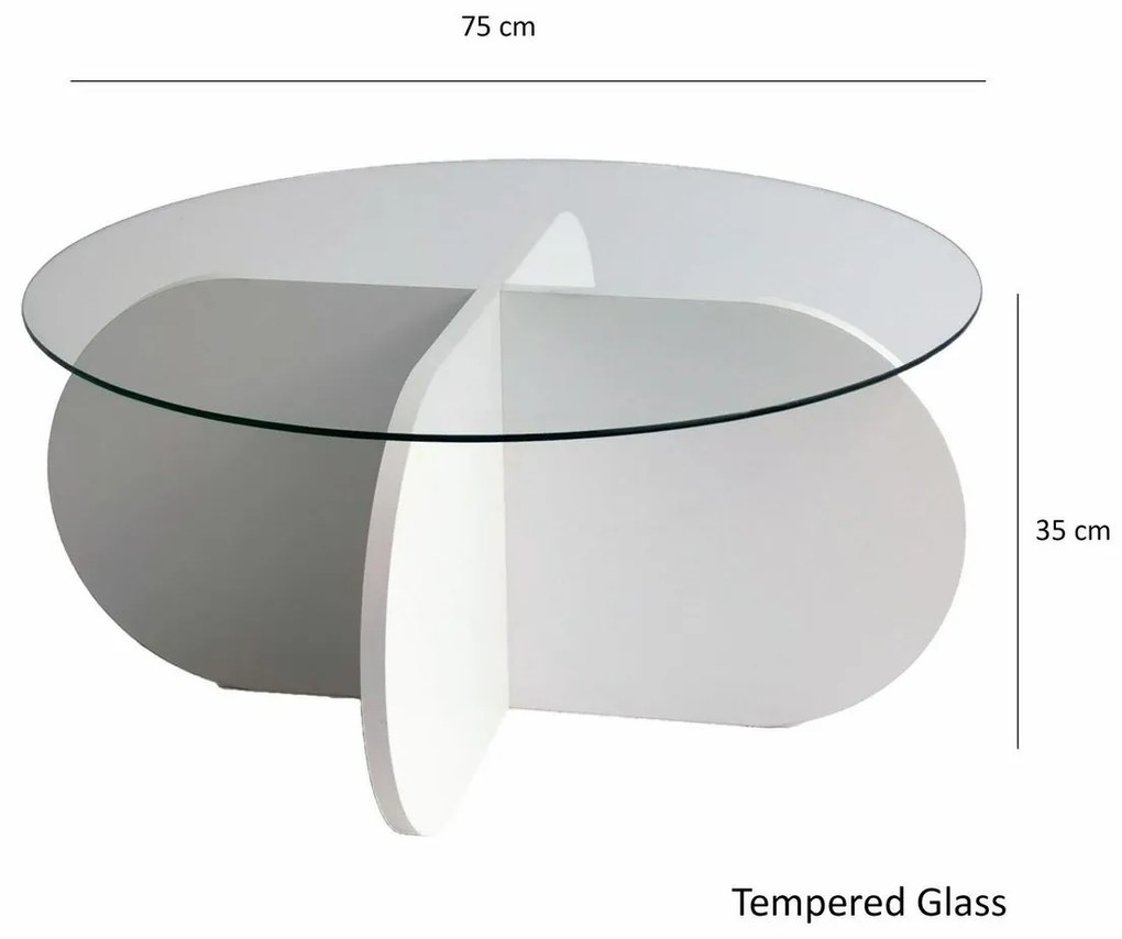 Măsuță de conferință Bubble White