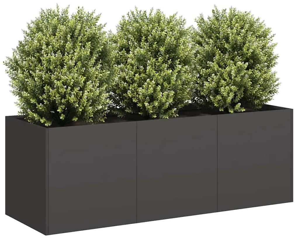 vidaXL Jardinier negru 120x40x40 cm Oțel laminat la rece