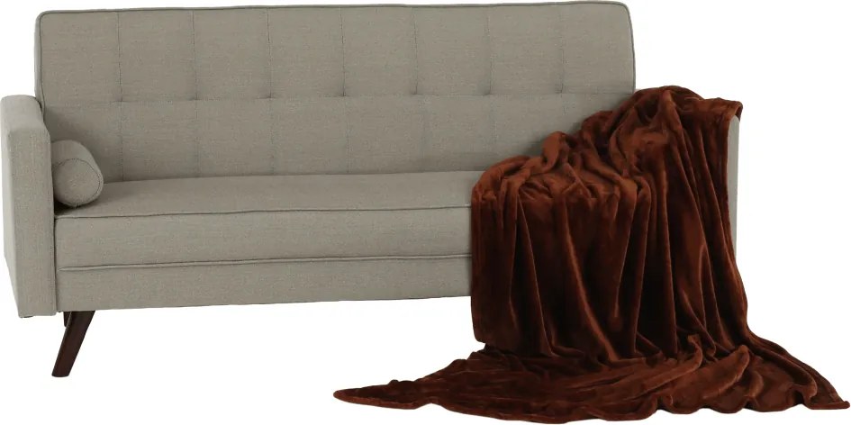 Canapea extensibilă, material gri-maro taupe, OTISA